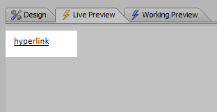 Default hyperlink text in Live Preview